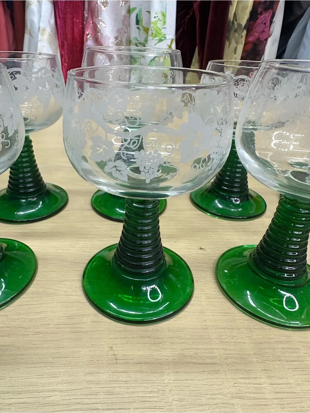 8 Vintage Luminaric Roemer Glasses 4 oz. Glasses EUC